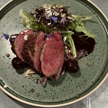 Primo - Rhubarb glazed duck breast - Mediterranean Near Me - Rockland, Maine
