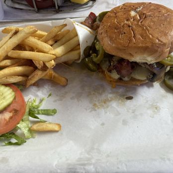 Big'z Burger Joint - Custom single patty burger on jalapeño bun with fries - Bars Near Me - San Antonio, Texas Big'z Burger Joint - Custom single patty burger on jalapeño bun with fries - Bars Near Me - San Antonio, Texas