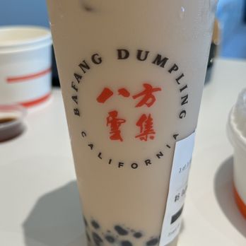 Bafang Dumpling - Oolong boba milk tea $4.50 - Taiwanese Near Me - Gardena, California