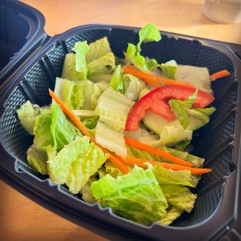 D Grill Boy - You're asleep and I'm awake And everything is so great  Spicy Garlic Lamb entree w/ side salad from #DGrillBoy - Asian Fusion Near Me - Upland, California