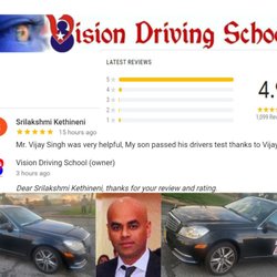 Vision Driving School - See what our students says about our instructors
