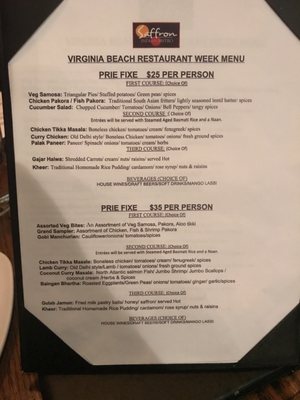 Menu photo 7 Saffron Indian Bistro Virginia Beach, VA