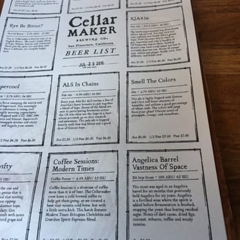 Cellarmaker Brewing Company - Flight list on my visit - Breweries Near Me - Berkeley, California