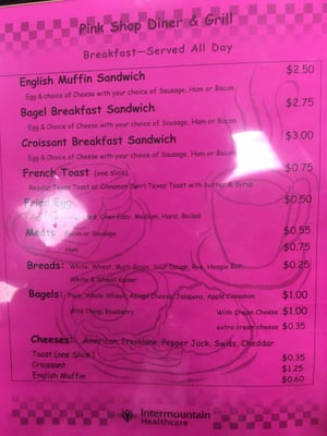 Menu photo 7 Pink Shop Diner And Grill American Fork, UT Menu photo 7 Pink Shop Diner And Grill American Fork, UT