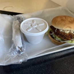 Buffalo Chicken burger and coleslaw Buffalo Chicken burger and coleslaw