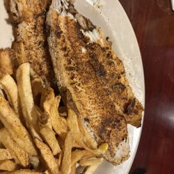 Crow's Country Cafe - Blackened catfish with fries.