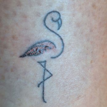 Tough Love Tattoos - Flamingo outline - Tattoo Near Me - New Orleans, Louisiana Tough Love Tattoos - Flamingo outline - Tattoo Near Me - New Orleans, Louisiana