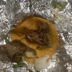 Flavorless tacos as well and they are so small. Over priced food