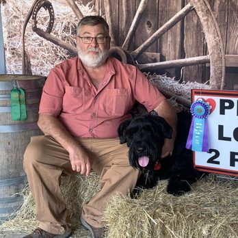 Pets Love 2 Play - Jack and I at his farm dog qualification - Pet Training Near Me - Hubbard, Oregon