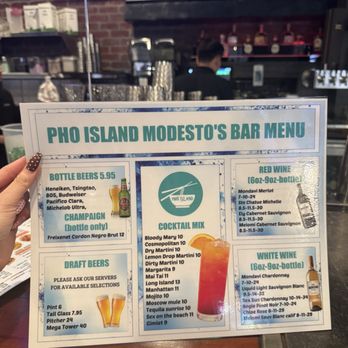 Pho Island III - Bar's menu - Vietnamese Near Me - Modesto, California
