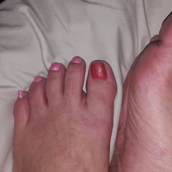 Lotus Spa Salon - Two color shellac with glitter - Nail Salons Near Me - Portland, Oregon