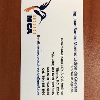 Seguros Mca Insurance Gob Ibarra 9874 Tijuana Baja California Mexico Phone Number