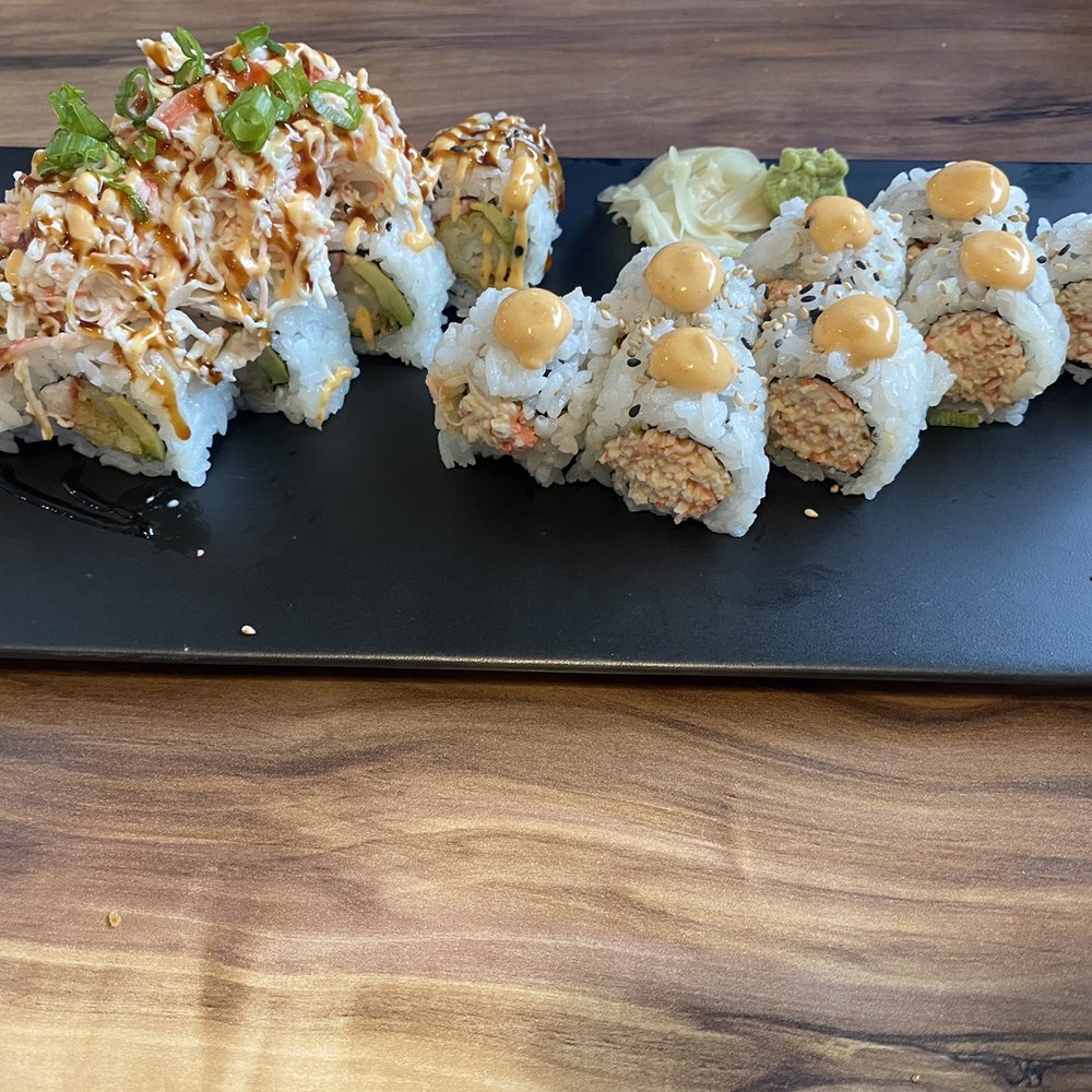 Nori Restaurant - Fuji roll on the left and spicy krab on the right - Asian Fusion Near Me - St. Augustine, Florida Nori Restaurant - Fuji roll on the left and spicy krab on the right - Asian Fusion Near Me - St. Augustine, Florida
