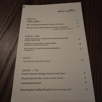Yeobo Darling - Drink Menu - Taiwanese Near Me - Menlo Park, California