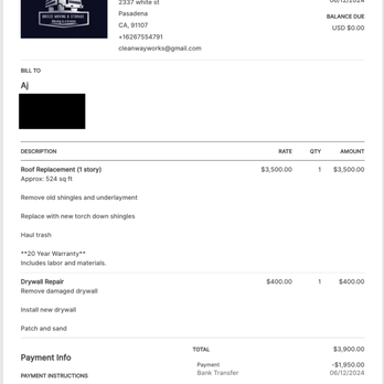 Cleanway - Invoice for CRAPPY work completed - Pressure Washers Near Me Cleanway - Invoice for CRAPPY work completed - Pressure Washers Near Me