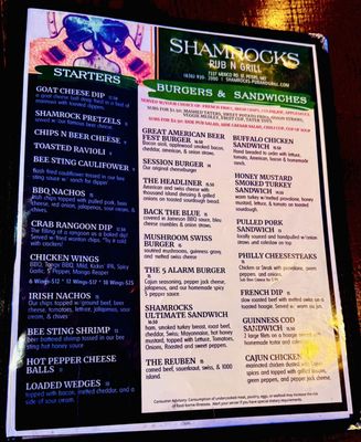 Menu photo 4 Shamrocks Pub & Grill St Peters, MO