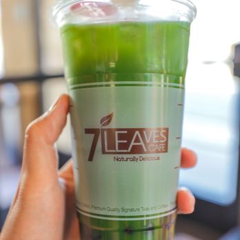 7 Leaves Cafe - Japanese Matcha Tea with grass jelly - Coffee & Tea Near Me - Alhambra, California