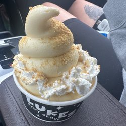 Lukes Drug Mart - Class clown collaboration banana cream pie soft serve !