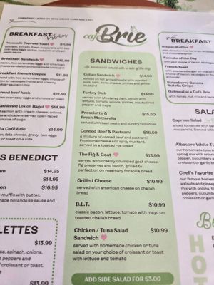 Menu photo 6 Cafe Brie Pompano Beach, FL