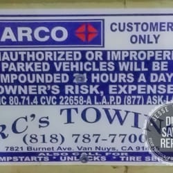 Arco - Arco's Towing Sign #DineSavorRepeat