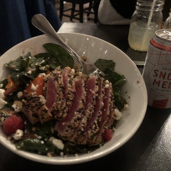 Apres Burger Bistro - grilled ahi tuna on quinoa salad- fantastic! - Burgers Near Me - Steamboat Springs, Colorado