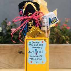 Sobe Liquors - Our costumized 21st bday survival kit