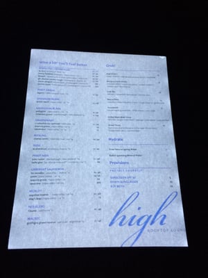 Menu photo 7 High Rooftop Lounge Venice, CA Menu photo 7 High Rooftop Lounge Venice, CA
