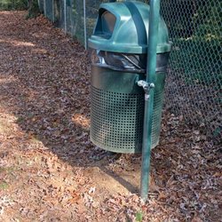 Elon Dog Park - K9 Corner - The big belly trash can