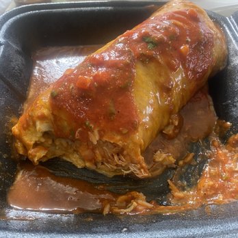 Chile Verde - Wet chicken burrito with red sauce - Mexican Near Me - San Pedro, California Chile Verde - Wet chicken burrito with red sauce - Mexican Near Me - San Pedro, California