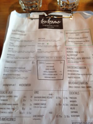 Menu photo 2 Kokomo Bordeaux, 33