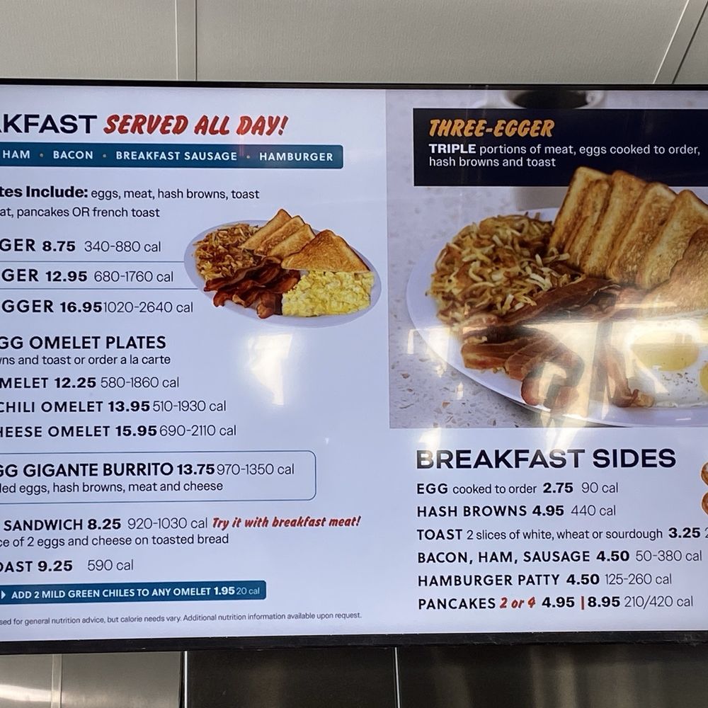 Nation's Giant - Breakfast menu - Burgers Near Me - Elk Grove, California