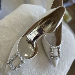 Cleaned by Aki-- silk wedding shoes Cleaned by Aki-- silk wedding shoes