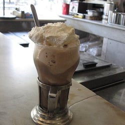 Eddie's Sweet Shop - Coffee ice cream soda.