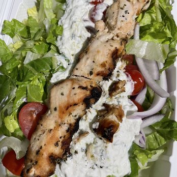 Go Greek - Grilled chicken over salad - Greek Near Me - Mineola, New York