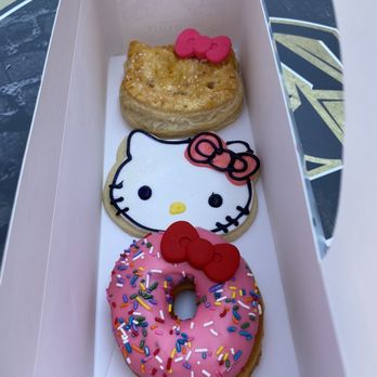 Hello Kitty Cafe - Strawberry pastry, sugar cookie, and a donut - Desserts Near Me - Las Vegas, Nevada