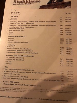 Menu photo 4 Stadtklause Berlin, BE