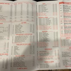 China King Chinese Restaurant - Menu china king