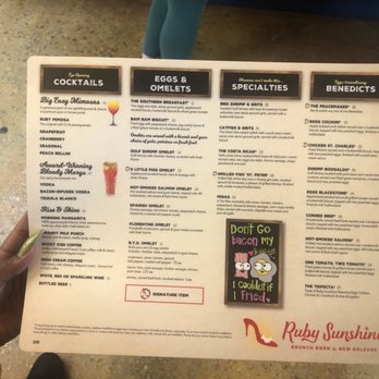 Ruby Sunshine Homewood - Back menu - Breakfast & Brunch Near Me - Birmingham, Alabama Ruby Sunshine Homewood - Back menu - Breakfast & Brunch Near Me - Birmingham, Alabama