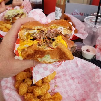 Lumber Jack Burger - Look at that inside  goodness! - Burgers Near Me - Molalla, Oregon
