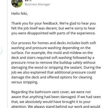 Sandbar Soft Wash - Original review and owner's response - Pressure Washers Near Me - Holiday, Florida Sandbar Soft Wash - Original review and owner's response - Pressure Washers Near Me - Holiday, Florida