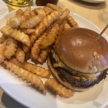 Hinterland Brewery - Big Hinty Burger. Good burger. Little over cooked for my taste. - New American Near Me - Green Bay, Wisconsin
