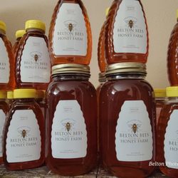 Belton Bees & Honey Farm - We offer both 1lb bottles and 3lb jars.