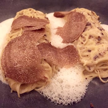Restaurant Le Parc** - Best pasta in my life. Angel hair, with a parmesan fumé, and a truffle cream sauce with shaved white truffle. - French Near Me - Reims, 51