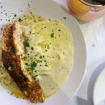 Angie's Seafood - Salmon Alfredo Pasta - Seafood Near Me - Baltimore, Maryland