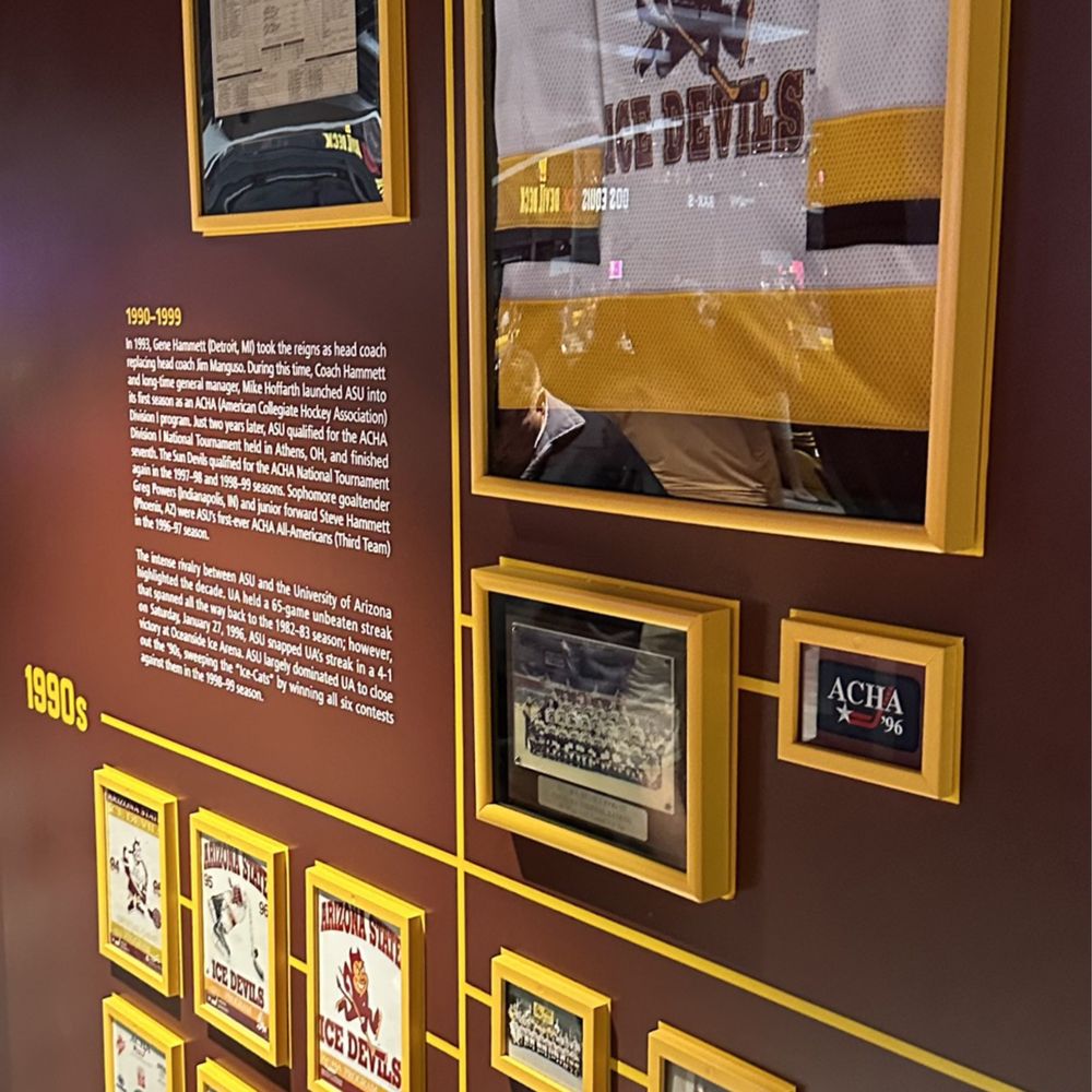 ASU hockey history proudly on display. ASU hockey history proudly on display.