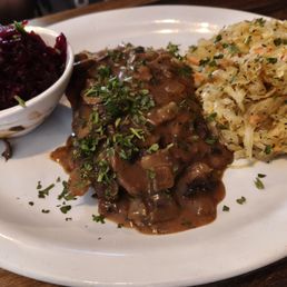 Mushroom sauce schnitzel!