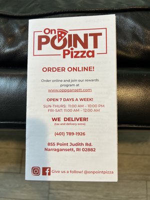 Menu photo 4 On Point Pizza Narragansett, RI Menu photo 4 On Point Pizza Narragansett, RI