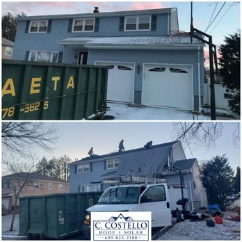 Costello Roofing - Our customer in Fair Lawn, NJ has their roof project in motion! We help homeowners all seasons of the year so don't hesitate to start your r - Roofing Near Me - Ventnor City, New Jersey