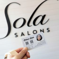 Smocked N Loaded - Sola Salons with her card info!