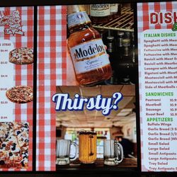 Rosa's Pizza - The menu as of September 2026.